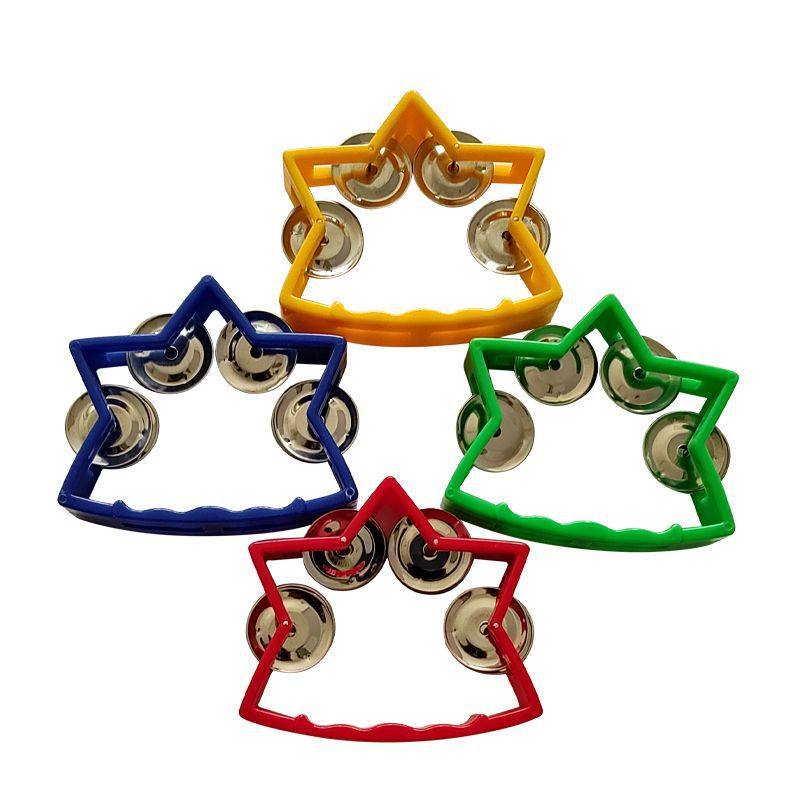 4铃摇铃儿童互动舞台表演伴奏KTV氛围道具奥尔夫乐器五星手摇铃,淘宝优惠券,粉丝福利购,淘宝优惠卷