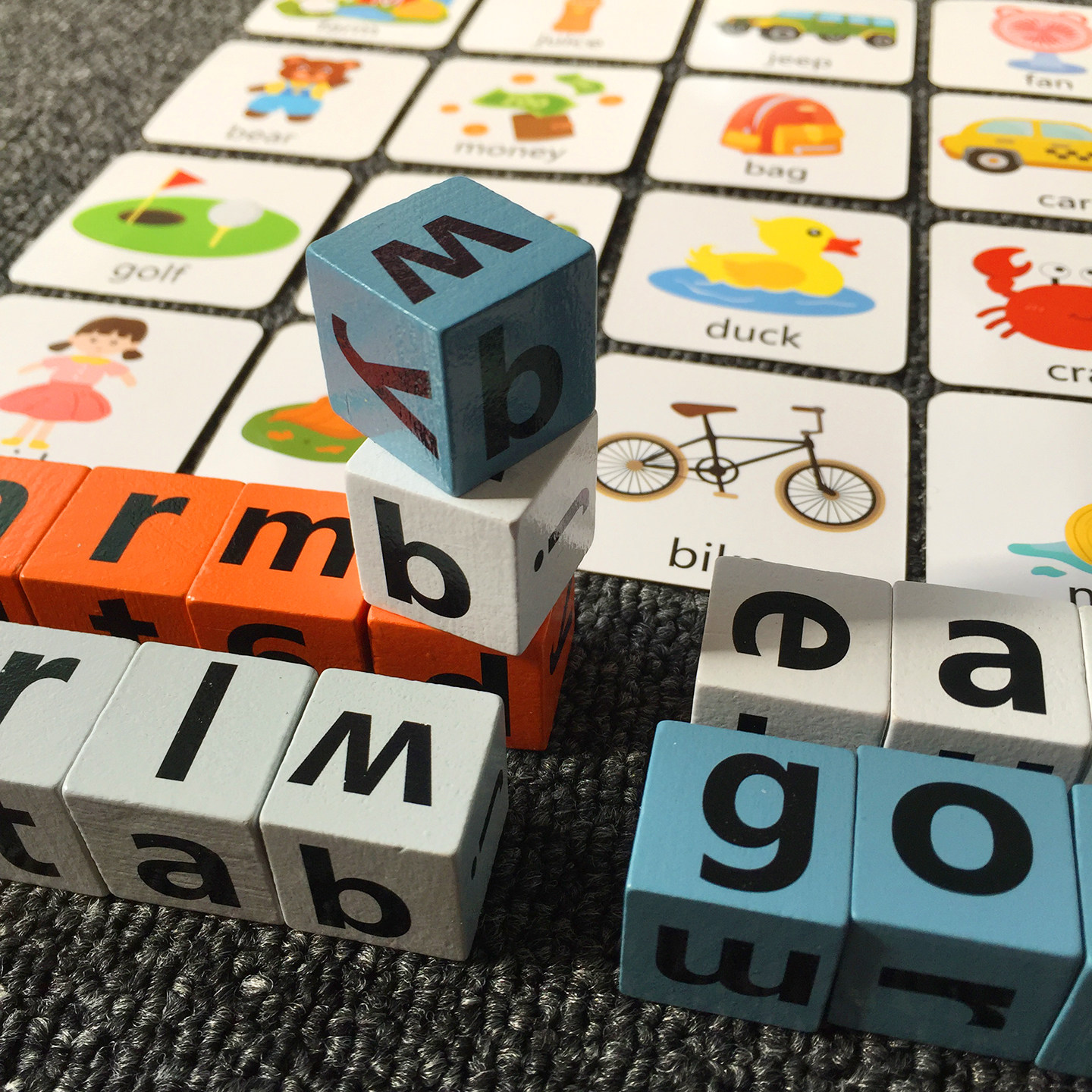 儿童益智早教拼单词亲子游戏宝宝英语启蒙字母积木专注力拼图玩具,淘宝优惠券,粉丝福利购,淘宝优惠卷