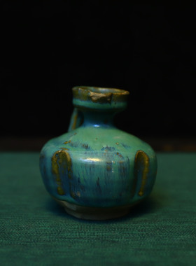 日月堂民国绿釉紫砂摆件古玩古董