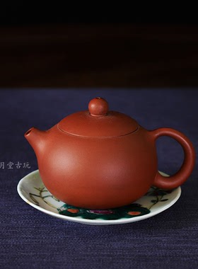 日月堂民国粉彩蝴蝶案头古董古玩