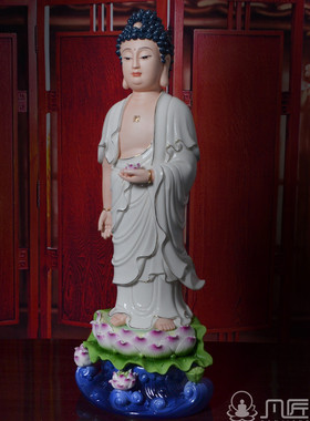 德化白瓷供奉风水摆件阿弥陀佛像