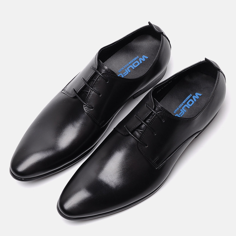 头层牛皮尖头皮鞋 男士真皮英伦皮鞋 欧美简约商务正装单鞋子婚鞋,淘宝优惠券,粉丝福利购,淘宝优惠卷