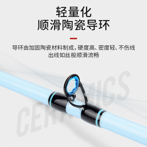 卡斯丁斯巴达2枪柄路亚竿碳素竿钓鱼竿M/MH/ML鳜鱼鱼竿 双竿稍 - 图1