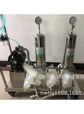 过滤油性水性压敏胶水用不锈钢手推车过滤器-深圳宏威特厂家