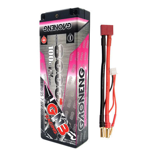 GNB高能8000mAh 2S2P 7.6V 100C HV 5.0mm铜管1:10RC车船模锂电池 - 图3