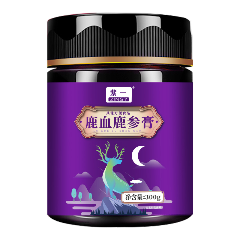 十六味紫一燕窝鹿血鹿参膏胎膏女调理搭鹿胎胶囊鹿胎素粉茸膏正品 - 图0