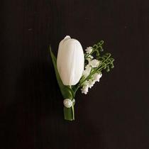 Simulation hand feel white tulip white tulip annual meeting opening chest flower wedding bride groom bridegroom bridesmaid bridesmaid