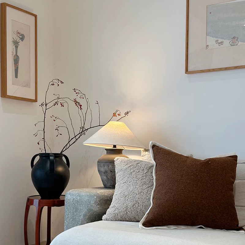 形上侘寂风复古陶瓷花瓶黑色三耳陶罐法式中古风水培花器摆件,淘宝优惠券,粉丝福利购,淘宝优惠卷