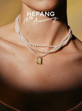 HEFANG何方珠宝鎏光方糖三层链