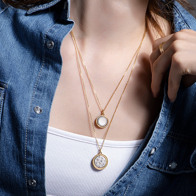 hefang何方珠宝许愿币女小众锁骨链 HEFANG Jewelry项链