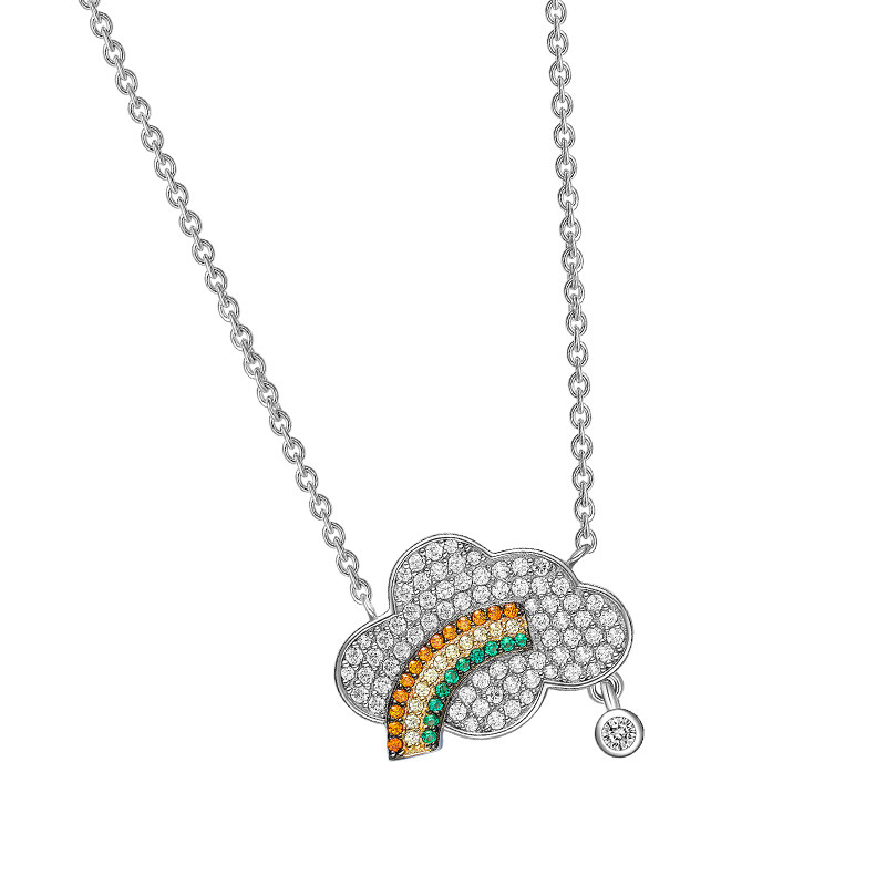 hefang何方珠宝彩虹925纯银锁骨链 HEFANG Jewelry项链