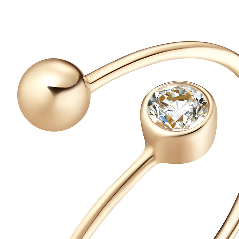 hefang双鱼座18k金钻石女高档指环 HEFANG Jewelry手饰