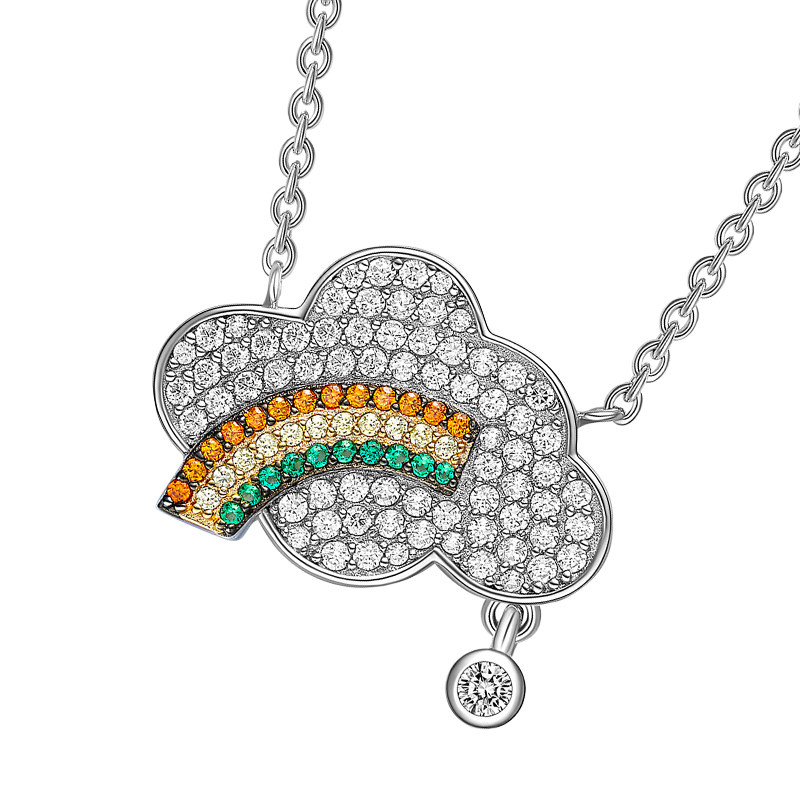 hefang何方珠宝彩虹925纯银锁骨链 HEFANG Jewelry项链