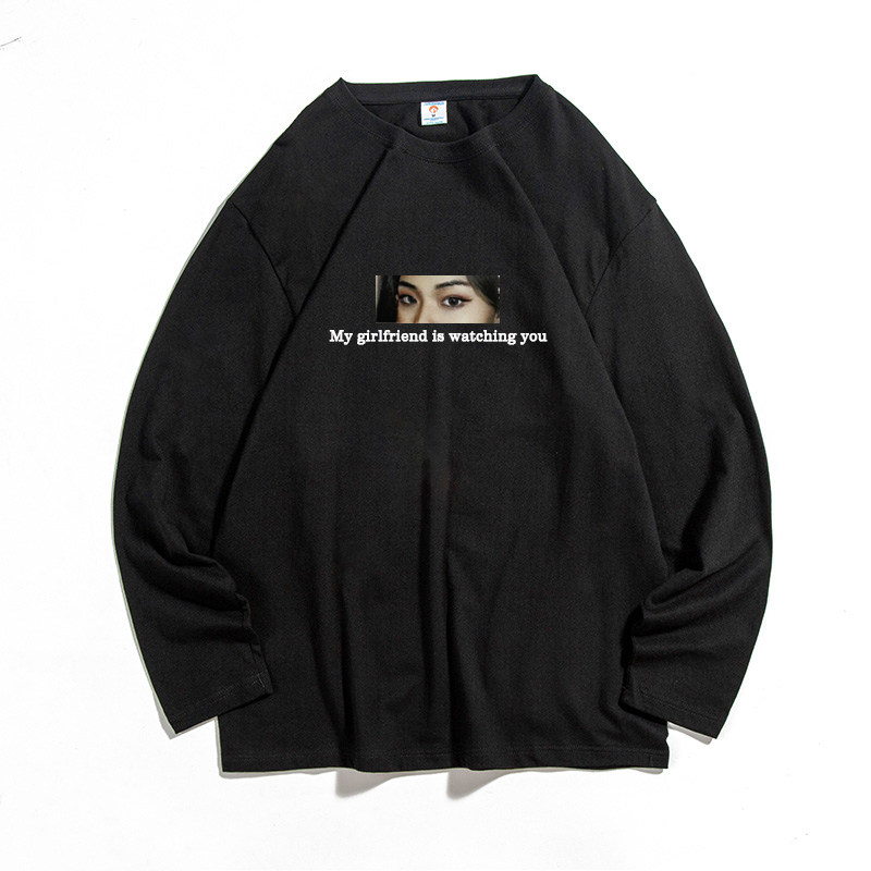 diy私人照片定制女朋友看你打底衫 samack尚马克男装T恤