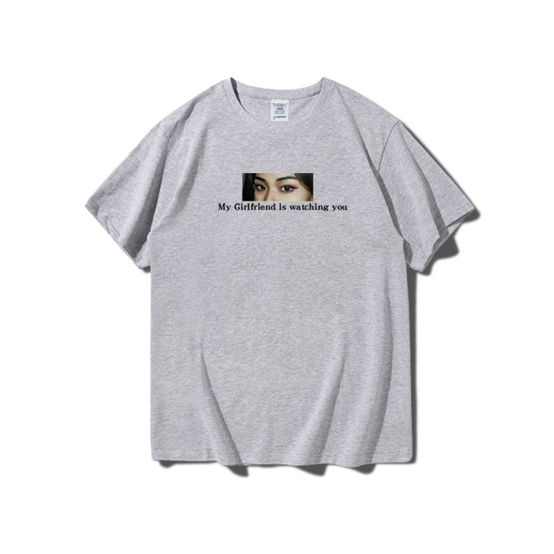 diy私人照片定制女朋友在看你t恤 samack尚马克男装T恤
