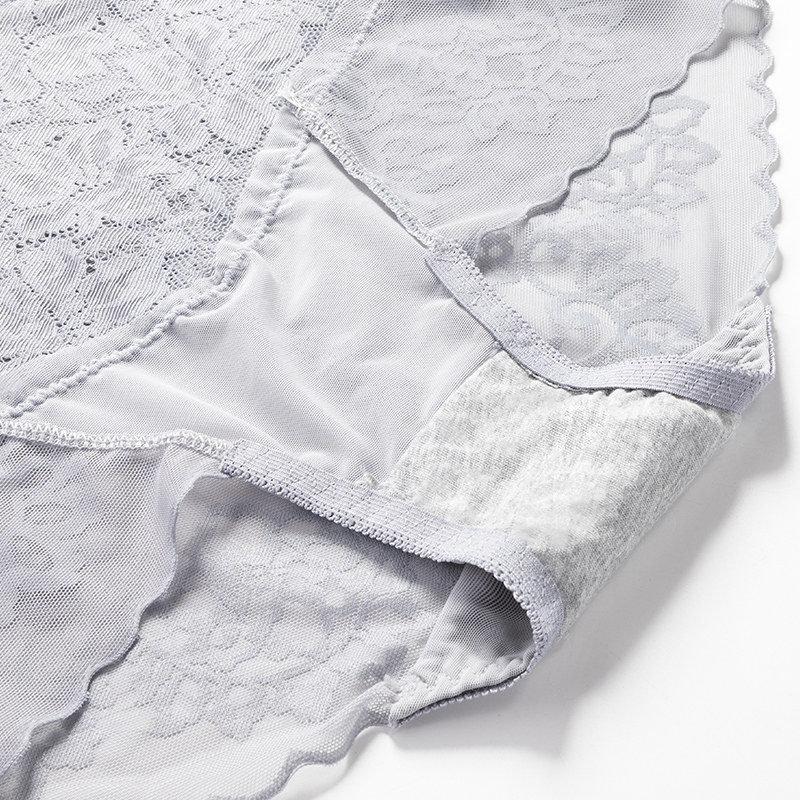 南极人女士高腰收腹蕾丝性感三角裤 南极人明淘内裤