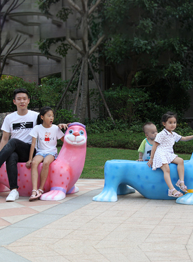 商场美陈小象斑马幼儿园装饰品