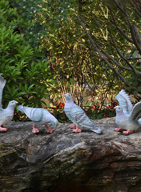 仿真鸽子别墅庭院美陈景观雕塑
