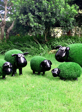 户外园林景观仿真动物羊草坪装饰