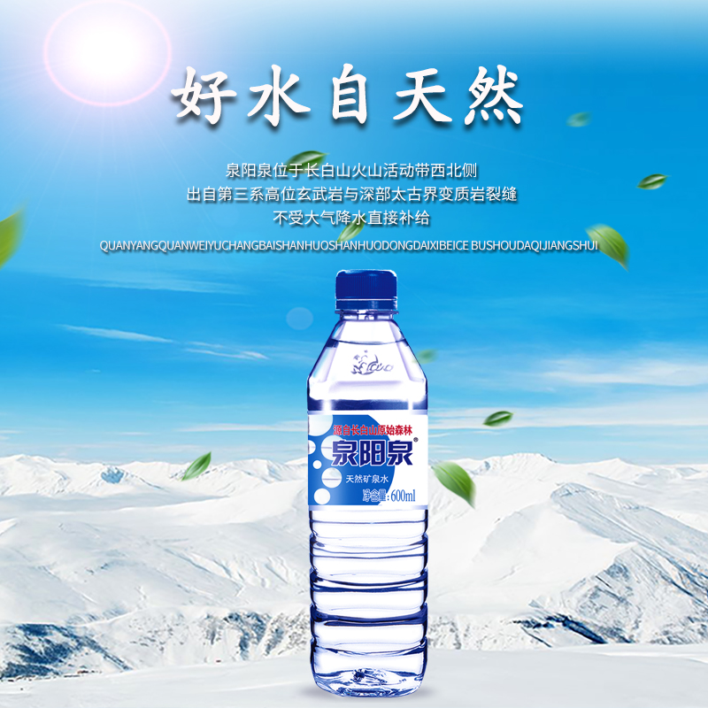 泉阳泉长白山天然矿泉水600ml*24整箱小瓶装饮用水水源地直发包邮 - 图3