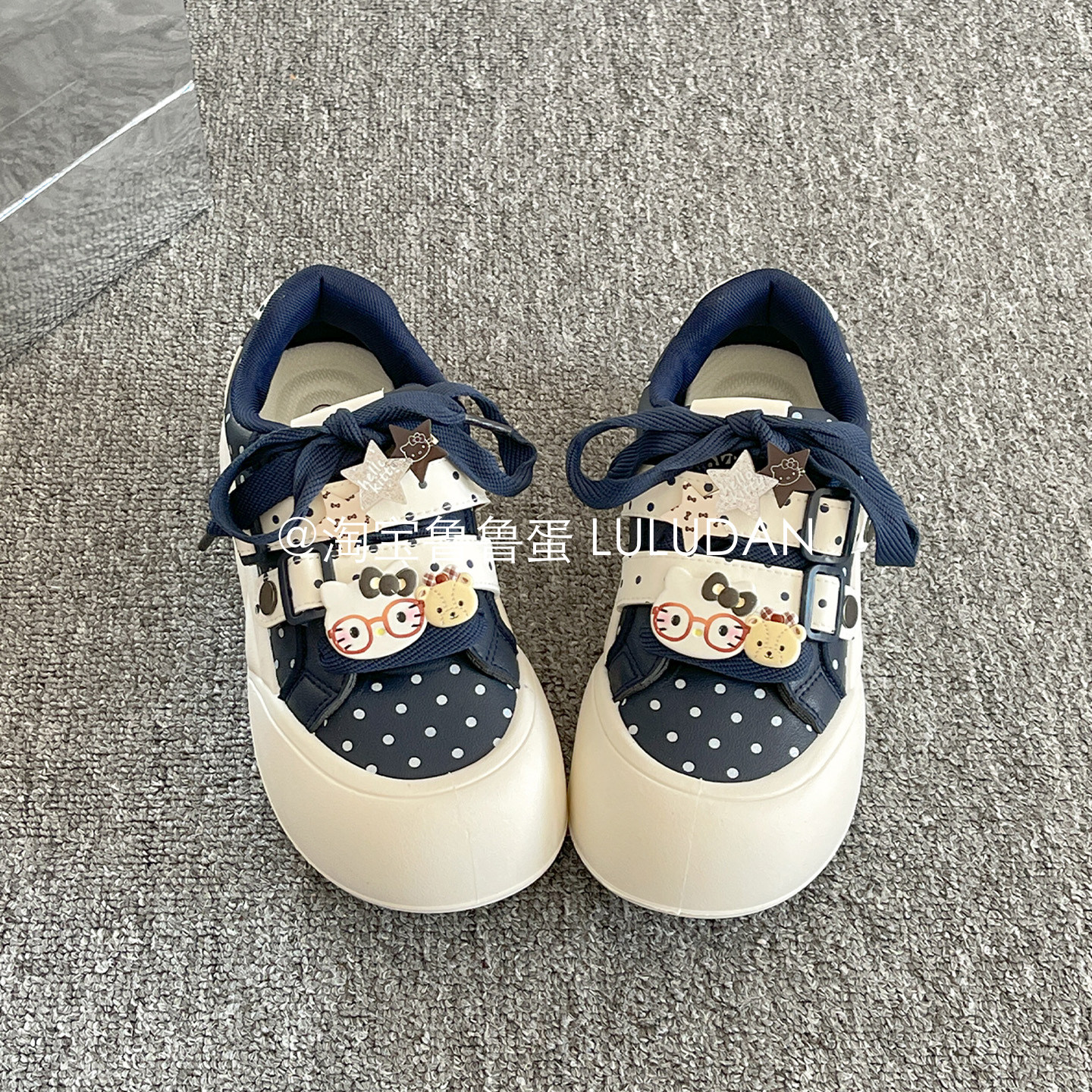 鲁鲁蛋厚底小白鞋女款2025新款春秋休闲板鞋子女鞋百搭小众面包鞋,淘宝优惠券,粉丝福利购,淘宝优惠卷