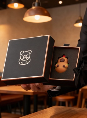 创意小熊桌面收纳摆件礼品盒装