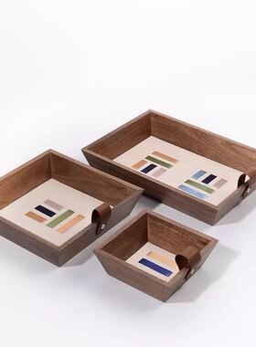 木质桌面浴室收纳托盘