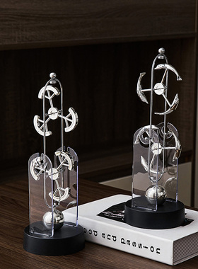 创意办公室桌面牛顿摆球发光