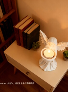 白色天使烛台摆件轻奢氛围灯