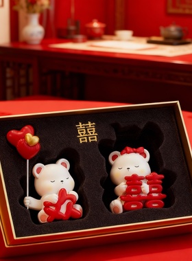 新年喜庆小熊福字摆件