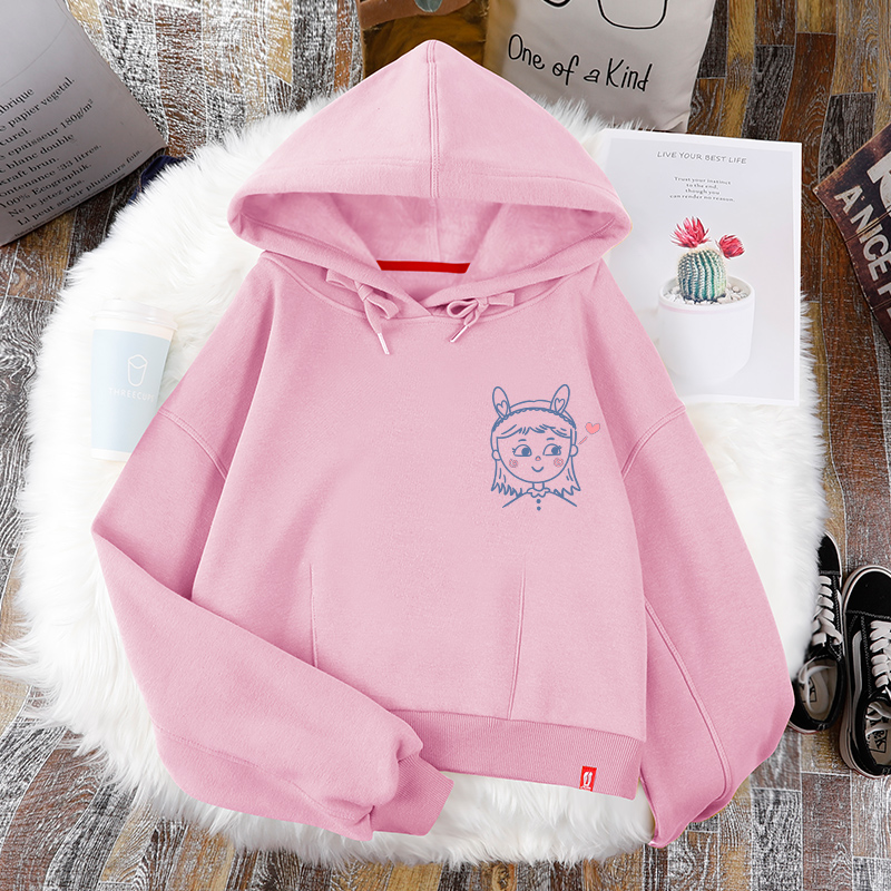 白色短款韩版宽松2020年新款潮卫衣 幽默兔卫衣/绒衫