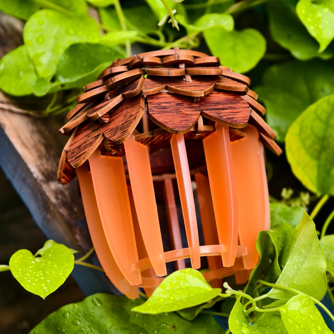 户外木制品户外露营GZ灯38灯罩DIY手工灯罩松果灯罩材料包 - 图1