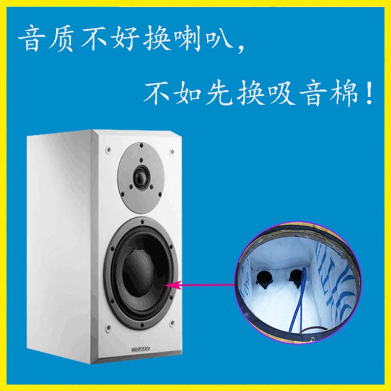 专业音箱吸音棉/进口吸音棉 家用音响吸声棉/箱体填充棉/改装音箱 - 图1