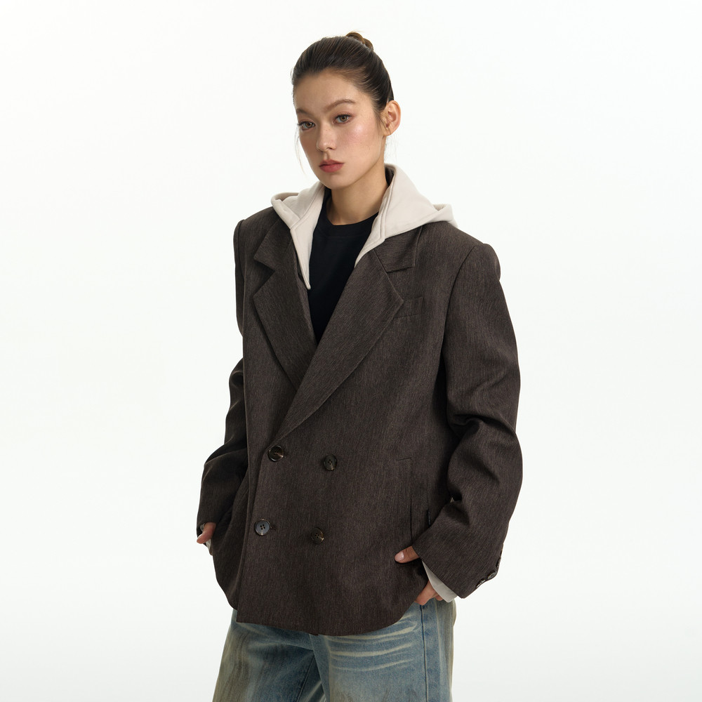 TGNS可拆卸连帽西装男春季小众设计感休闲西服美式复古宽松外套女,淘宝优惠券,粉丝福利购,淘宝优惠卷