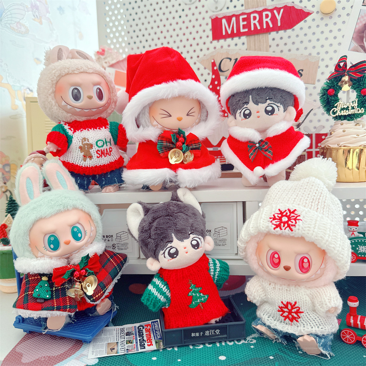10cm娃衣15厘米棉花娃娃一二代拉布布圣诞树披肩斗篷雪花毛衣帽子,淘宝优惠券,粉丝福利购,淘宝优惠卷
