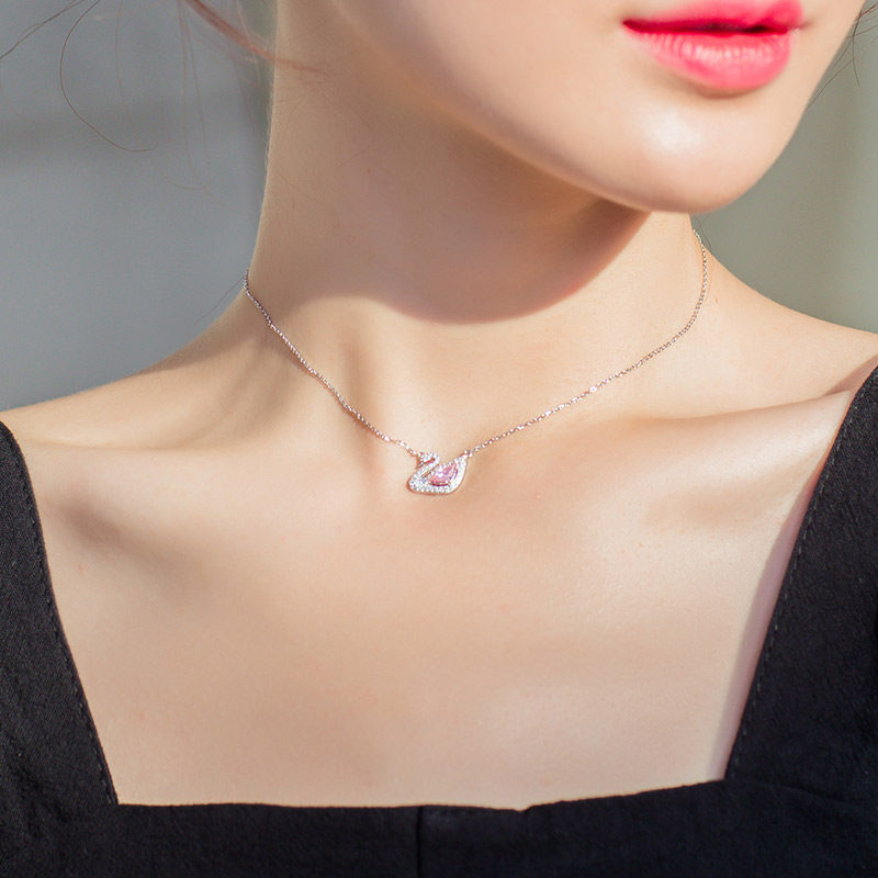 小天鹅女纯银网红潮ins简约锁骨链 素妍项链