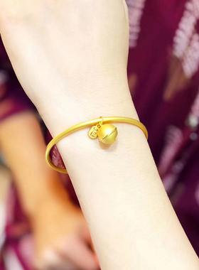 古法铃铛女黄金足金999