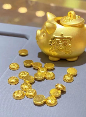 足金黄金生肖猪投资摆件