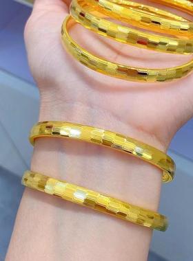 黄金镭射手镯马赛克蹦迪手镯
