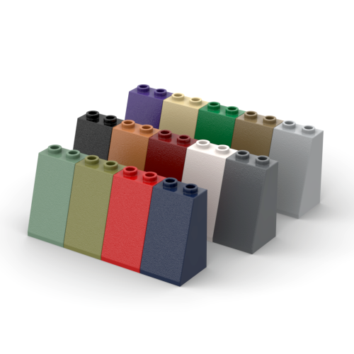 LEGO乐高 98560 3684 2x2x3 斜坡面砖 深灰6000853白红浅灰米绿紫 - 图3