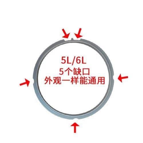 适用美的电压力锅5L密封圈MY-SS5032/SS6032/PSS5060胶圈6L硅胶密 - 图1
