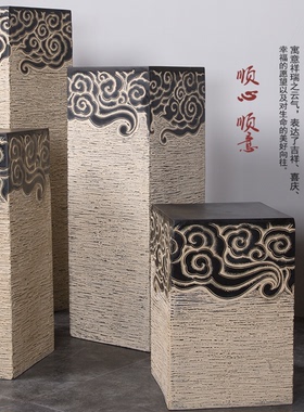 新中式仿古祥云树脂别墅装饰摆设