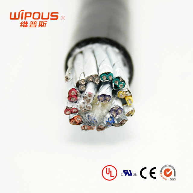 高柔性耐弯曲拖链电缆 2-50芯*0.3平方环保阻燃 弹性体PVC电缆