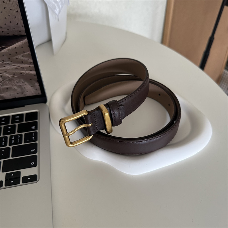 2026新款复古真皮腰带配饰做旧金扣设计感女士牛仔裤皮带学生韩版,淘宝优惠券,粉丝福利购,淘宝优惠卷