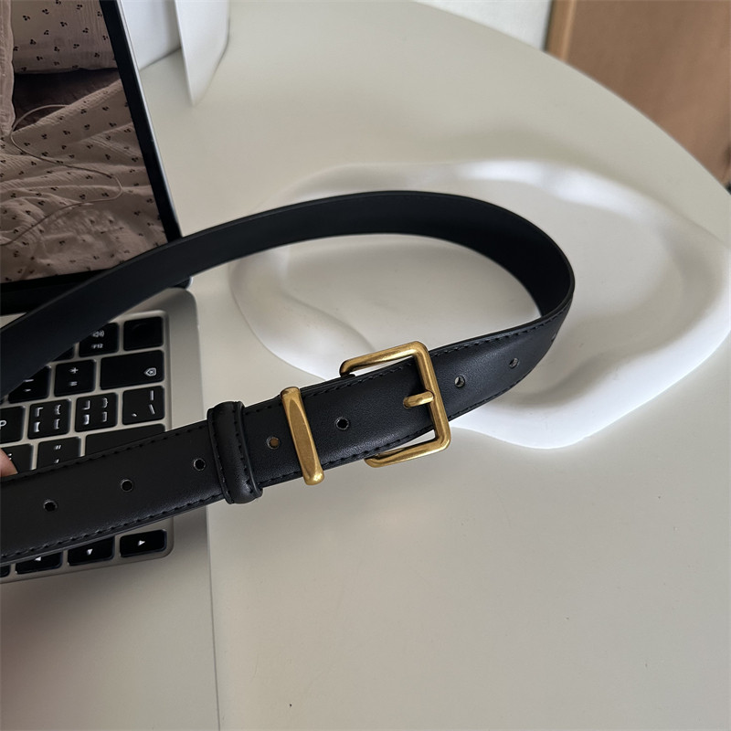 2026新款复古真皮腰带配饰做旧金扣设计感女士牛仔裤皮带学生韩版,淘宝优惠券,粉丝福利购,淘宝优惠卷