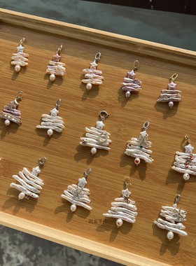 亏本出强光巴洛克珍珠圣诞树吊坠