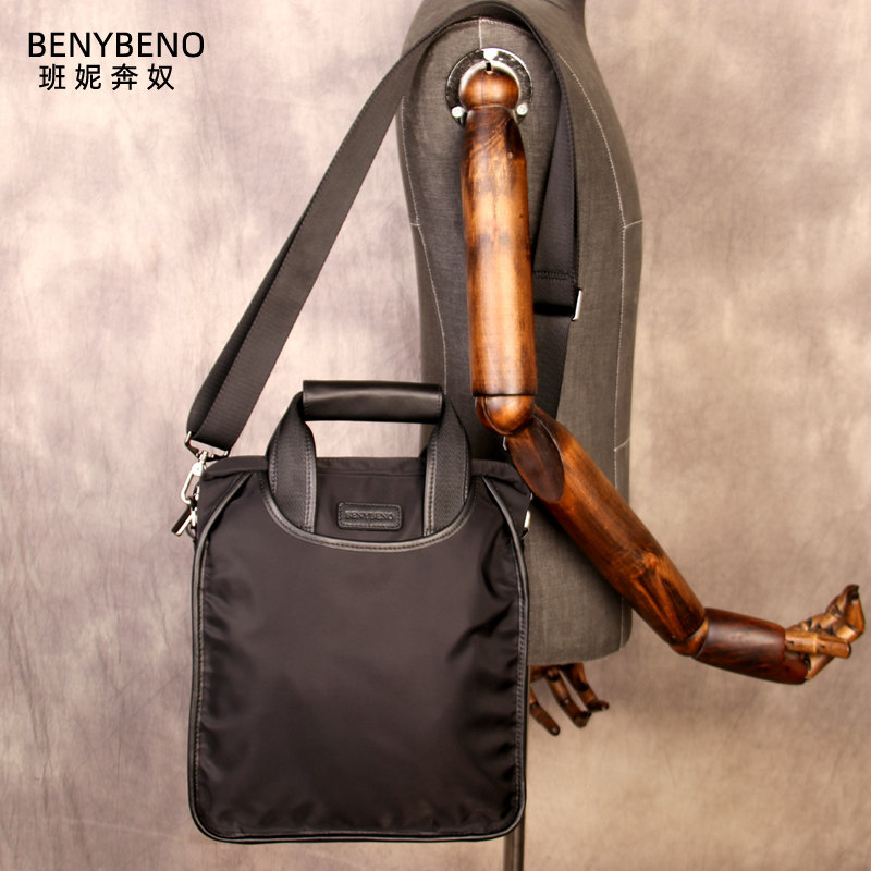 新款竖款商务休闲手提包尼龙帆布包 班妮奔奴男士包袋