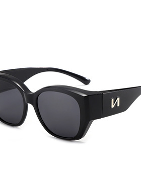 墨镜可套近视镜偏光开车专用男士女大框夹片方圆脸套镜高级感驾驶