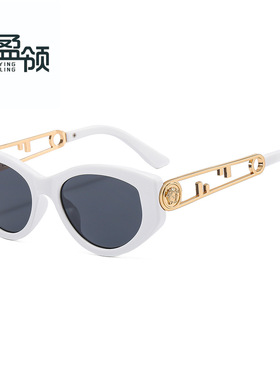 墨镜女士高级感2026新款派对眼镜绿色三角猫眼太阳镜男款防紫外线