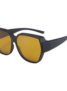 墨镜可套近视镜偏光开车专用男士女大框夹片方圆脸套镜高级感旅游